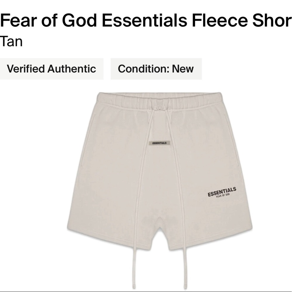 Essentials Tan Shorts Size L Brand New